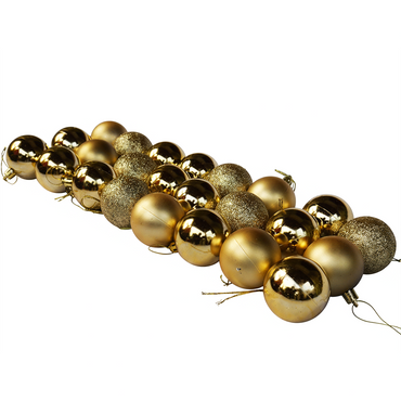 24 Balls Christmas Balls Ornaments Gold Colorful Shatterproof Christmas Tree Decoration Hanging Ball for Xmas Party