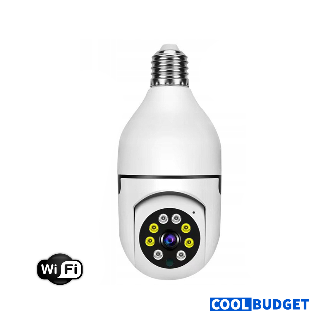 2MP E27 Bulb Camera WiFi Indoor Video Surveillance 1080P Home Security Monitor Full Color Night Vision Auto Tracking (CODE:1012)