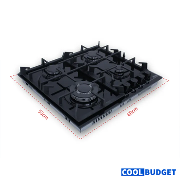 EURO Ster 4 Burner Glass Top Gas Cooker – Stylish Performance Within Reach