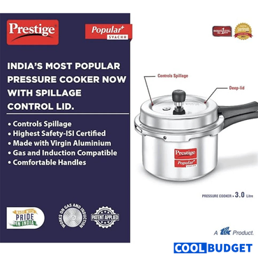 Prestige Svach 3L Aluminium Pressure Cooker – No Spill