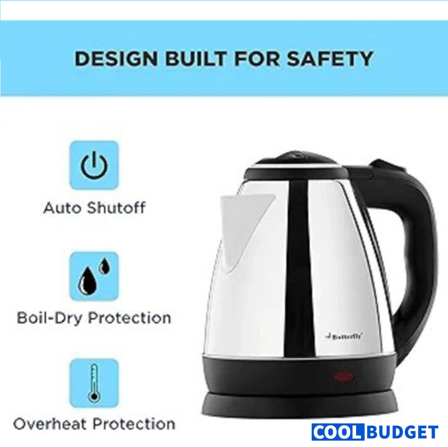 Butterfly 1.5L Electric Kettle (1500W)