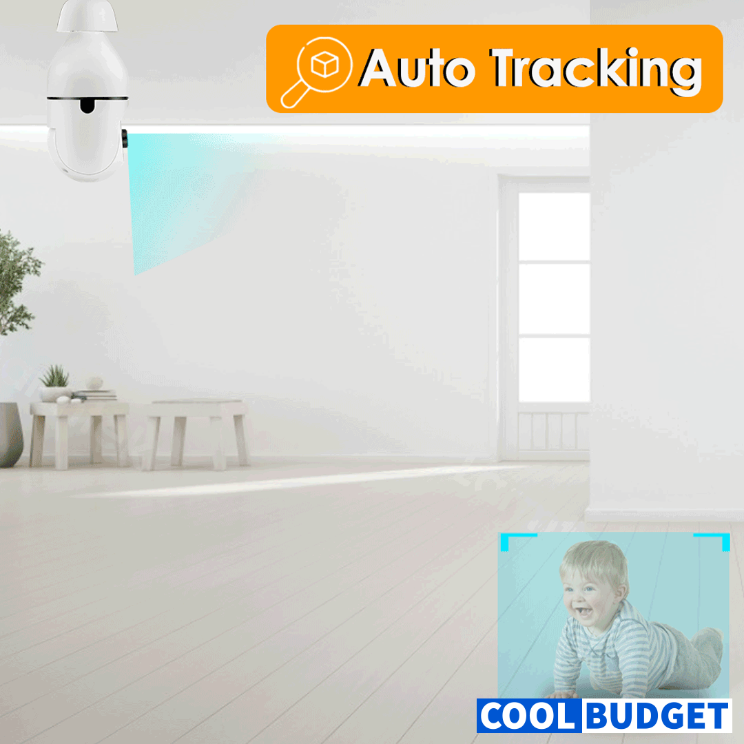 2MP E27 Bulb Camera WiFi Indoor Video Surveillance 1080P Home Security Monitor Full Color Night Vision Auto Tracking (CODE:1012)