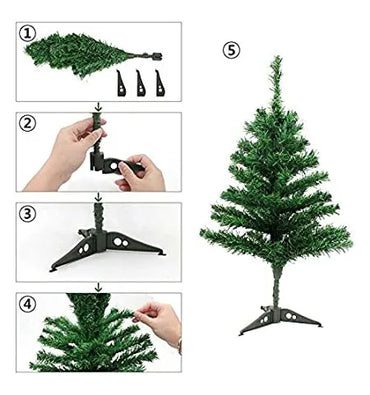 1ft Artificial Green Colour Christmas Tree – Christmas Decoration - Plastic