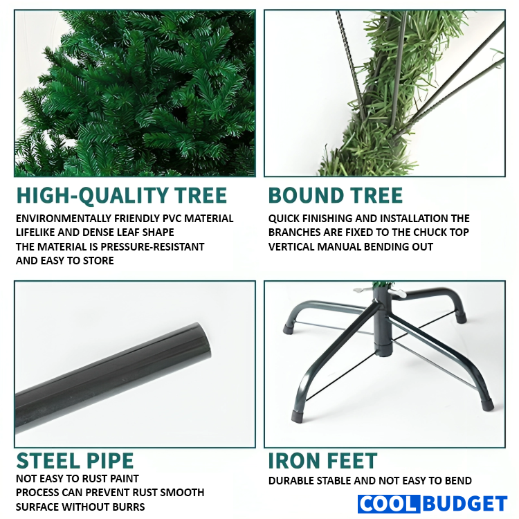 Christmas Tree (Green / White) | 3 - 8 Ft