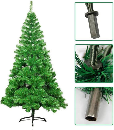 6ft Artificial Green Colour Christmas Tree – Steel Stand
