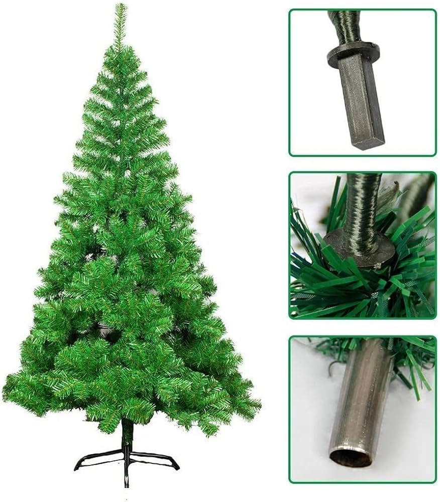 6ft Artificial Green Colour Christmas Tree – Steel Stand - 2