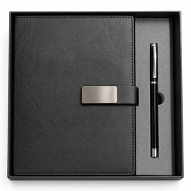 Executive Leather Organizer Journal & Pen Corporate Gift Set in Luxury Presentation Box
