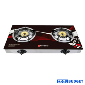 Mitshu 2 Burner Glass Top Gas Cooker (MGS-GT622) โ Stylish, Efficient & Affordable - 1