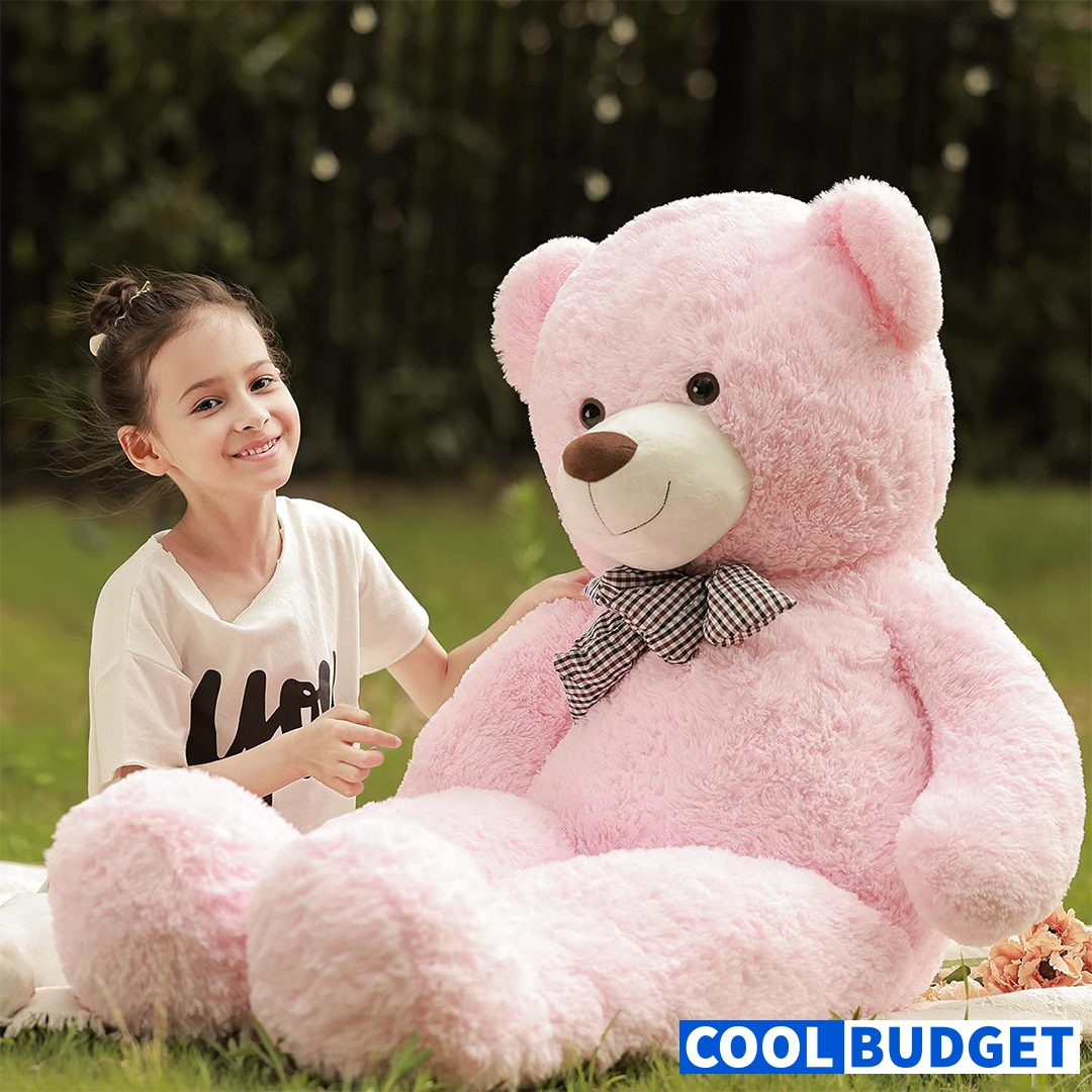 Poutmac Big Pink Teddy Bear 4Ft Giant Stuffed Animal Plush Toy for Girlfriend Women Kids for Valentines Christmas Birthday - 5