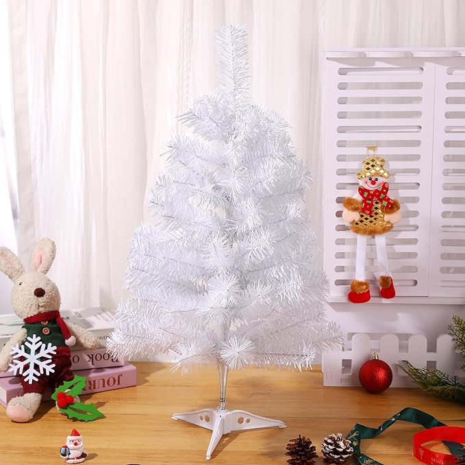 White Christmas Tree 2ft Plastic stand - 5