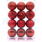 12 Pcs Red Balls Tree Pendants – Shatterproof Christmas Tree Ornaments