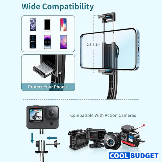 3-in-1 Selfie Stick Tripod with Wireless Remote