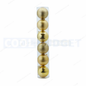 6 Pcs Gold Color Christmas Baubles – Shatterproof Dark Grey Tree Decorations (6.5 cm)