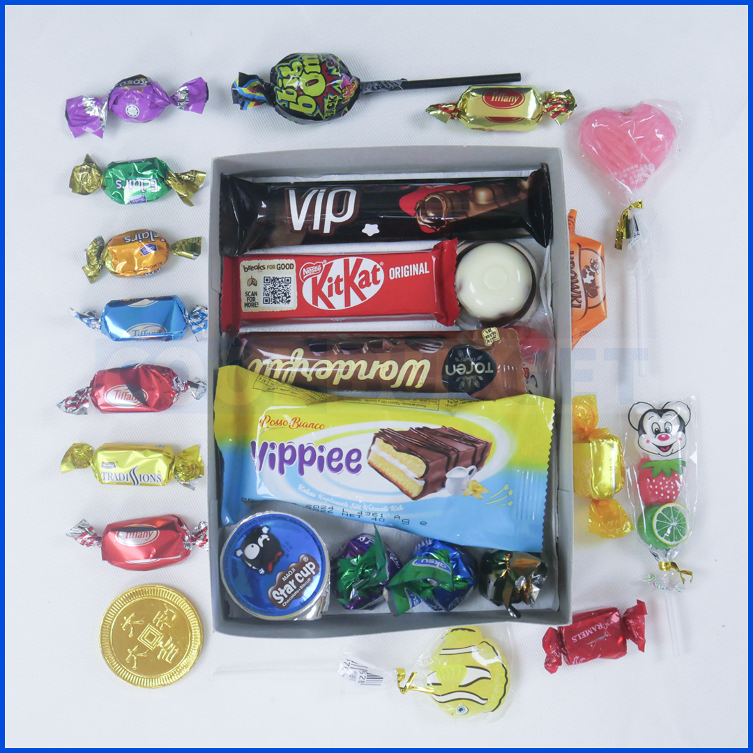 Low Price Foreign 25+Pcs Random Mix Chocolate Candy Toffees Colourful High Quality
