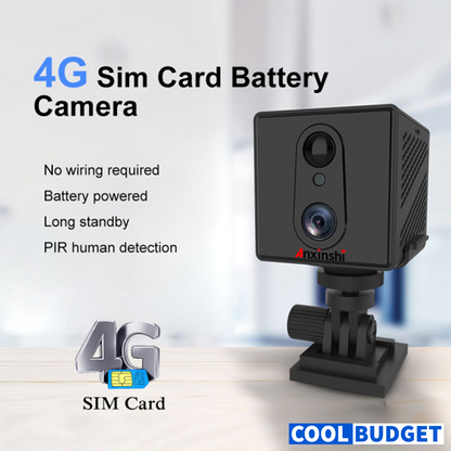 4G Sim with Battery 2Mp CCTV Mini Camera with Voice Record