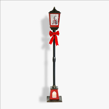 Dark red and black brush gold lamp post- 157cm LED018