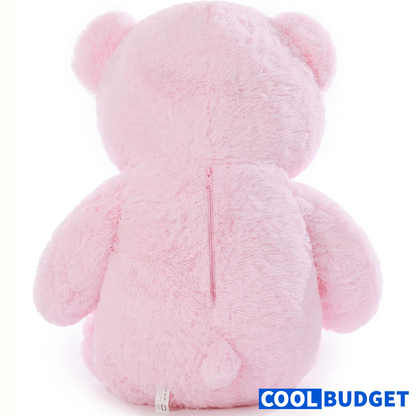 Poutmac Big Pink Teddy Bear 4Ft Giant Stuffed Animal Plush Toy for Girlfriend Women Kids for Valentines Christmas Birthday