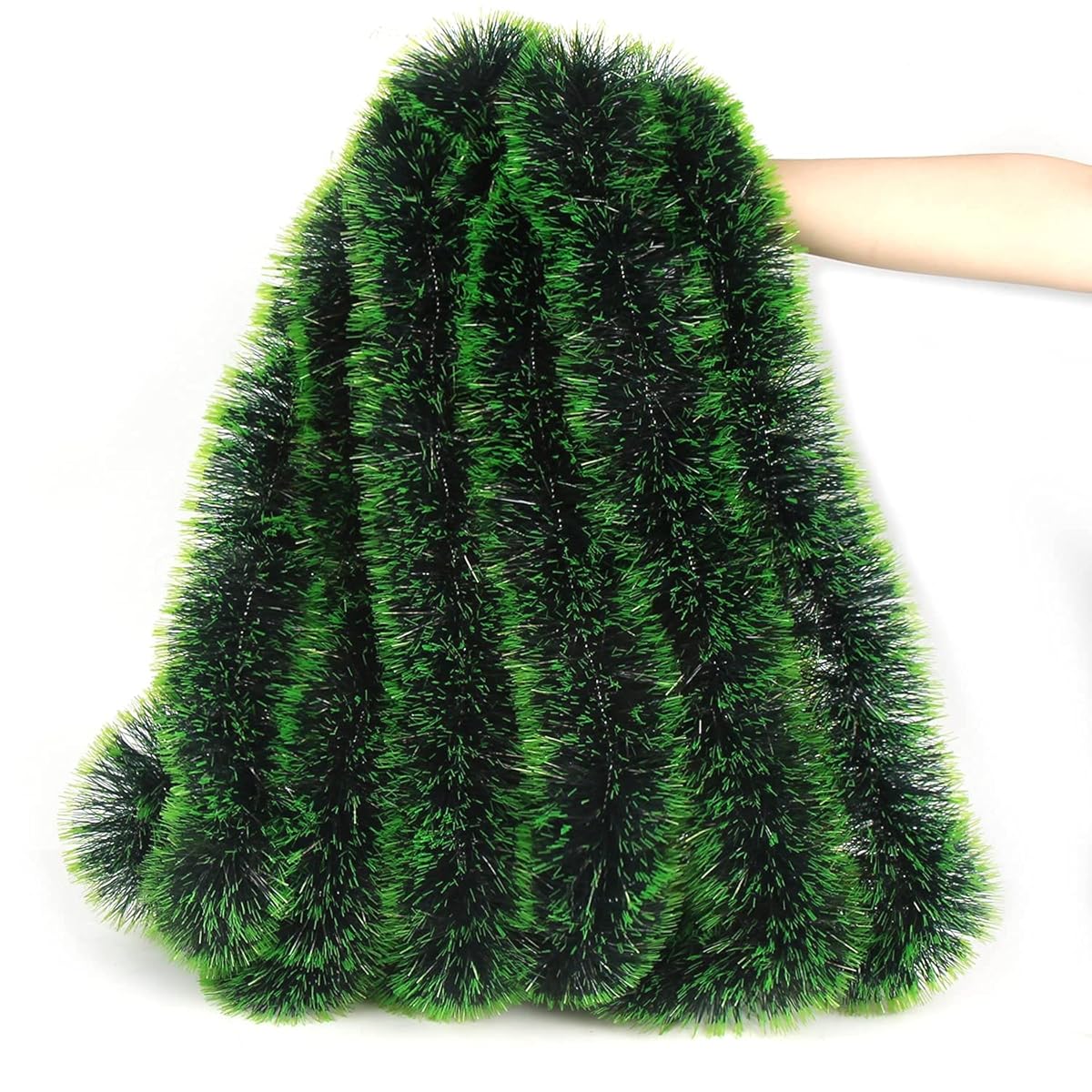 🎅 (1 Pc) Green Christmas Foil Tinsel Garland - 1