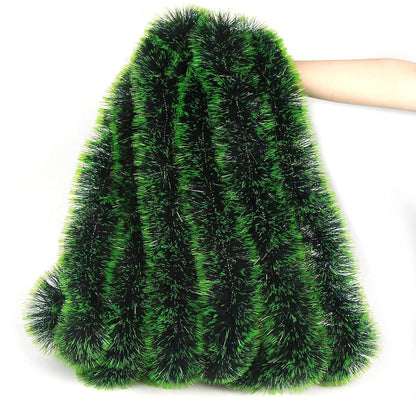 🎅 (1 Pc) Green Christmas Foil Tinsel Garland - 1