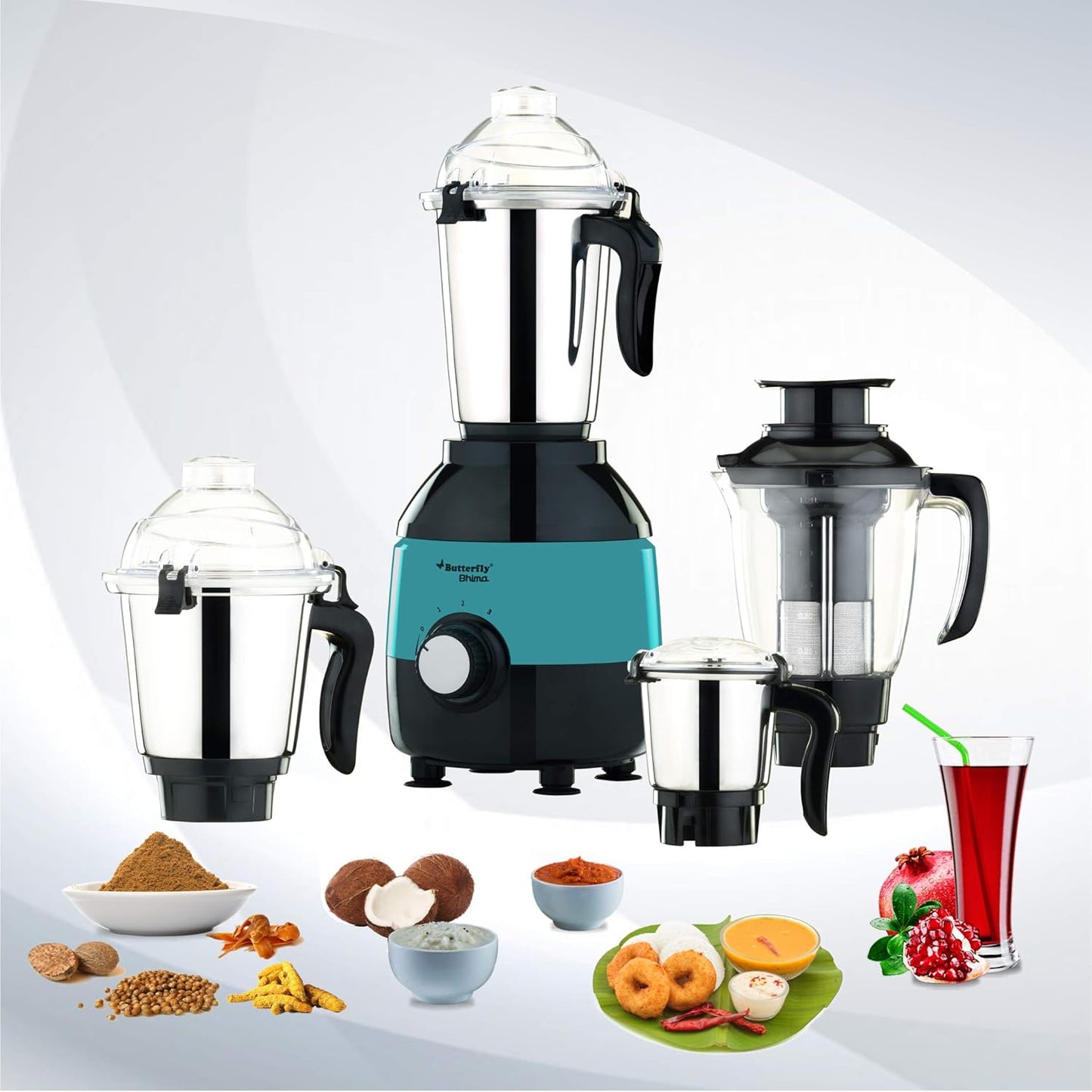BUTTERFLY MIXER GRINDER BHIMA 1000W 4 JARS