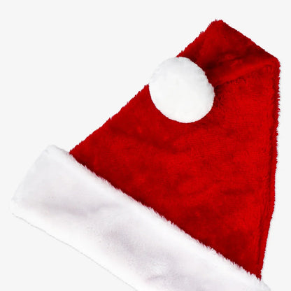 1pcs Red Velvet Santa Claus Christmas Hat – Festive Holiday Accessory - 4