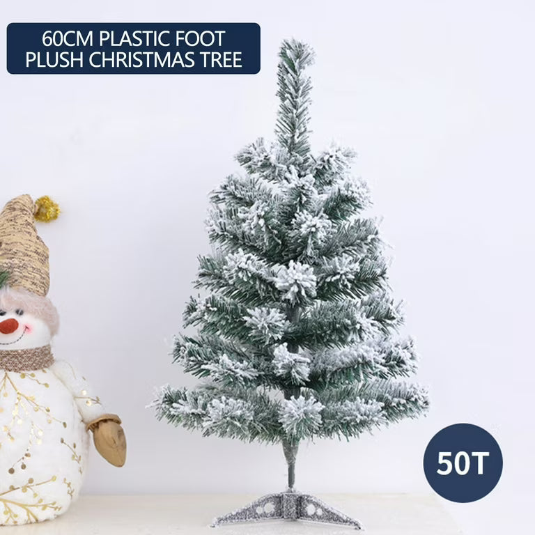 2 Ft Green Artificial Christmas Tree, Snow Flocked Xmas Tree - 5