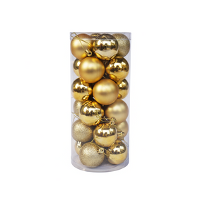 24 Balls Christmas Balls Ornaments Gold Colorful Shatterproof Christmas Tree Decoration  Hanging Ball for Xmas Party - 1
