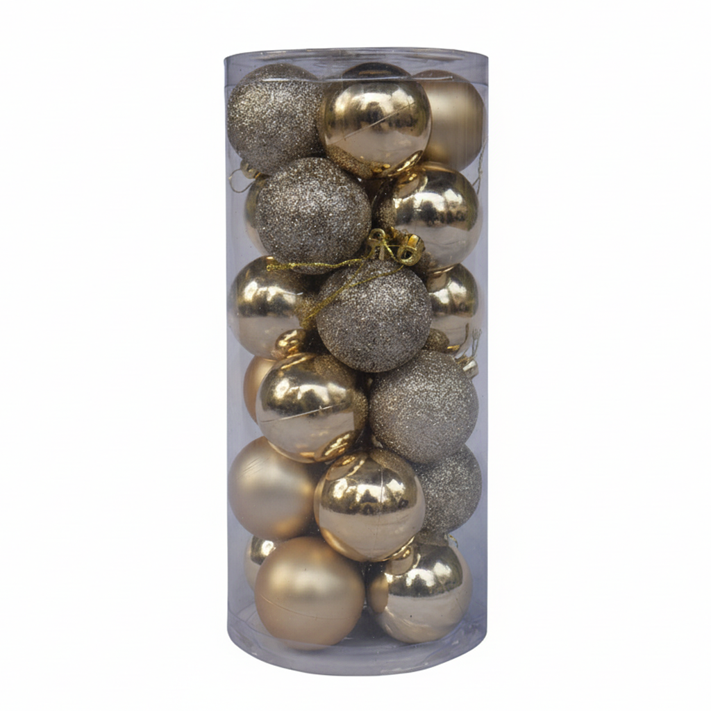 24 Balls Christmas Balls Ornaments  Shatterproof Christmas Tree Decorations with Hanging Loop for Xmas Tree - 1