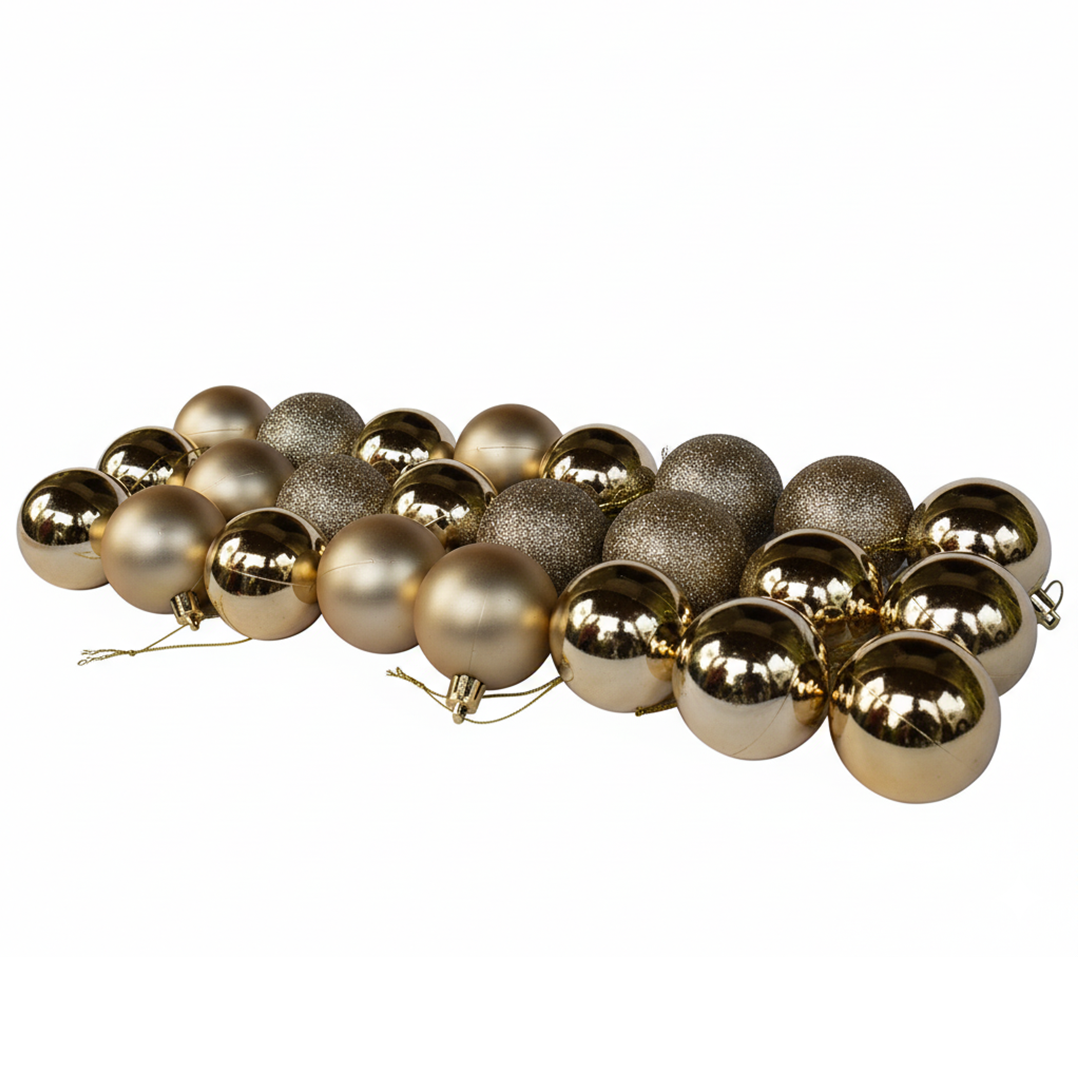 24 Balls Christmas Balls Ornaments  Shatterproof Christmas Tree Decorations with Hanging Loop for Xmas Tree - 2