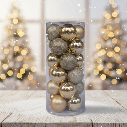 24 Balls Christmas Balls Ornaments  Shatterproof Christmas Tree Decorations with Hanging Loop for Xmas Tree - 4
