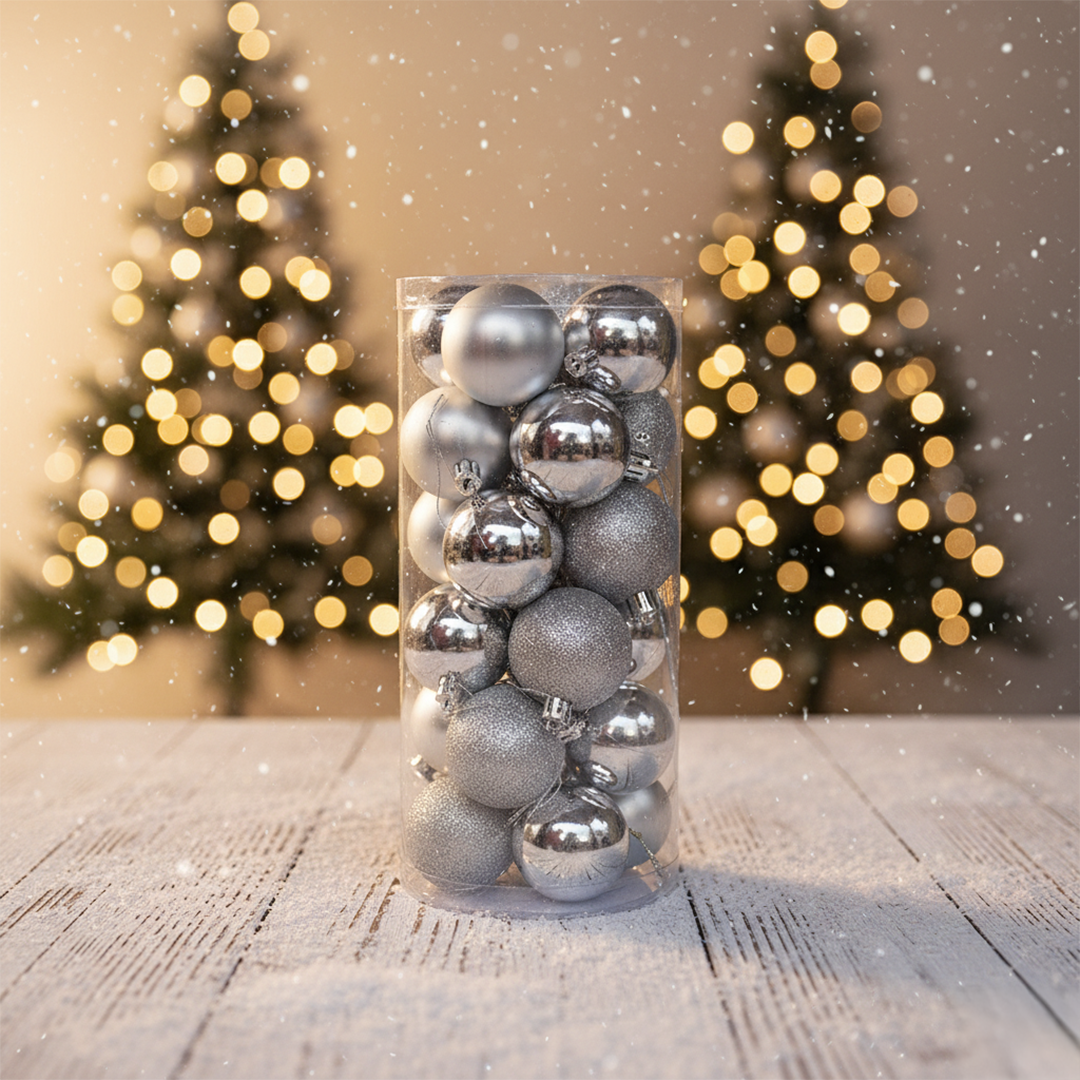 24 Balls Christmas Tree Ornaments,  Shatterproof Christmas Decorations Set with Reusable Hand-held Gift Package for Holiday Xmas Tree Décor - 3