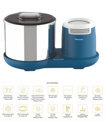 BUTTERFLY TABLE TOP WET GRINDER MAGNUM PL 2 LITER
