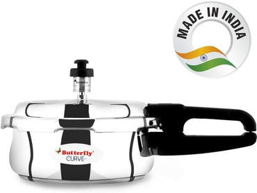 BUTTERFLY CURVE STAINLESS STEEL PRESSURE COOKER 2L,3L,& 5L