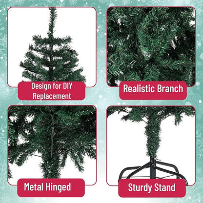 4ft Artificial Green Color Christmas Tree – Steel Stand – Christmas Decoration - 11