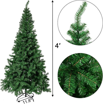 4ft Artificial Green Color Christmas Tree – Steel Stand – Christmas Decoration - 6
