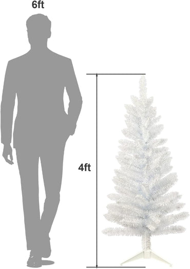 White Christmas Tree 4ft Plastic stand