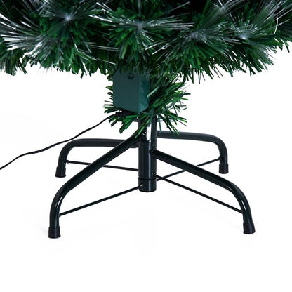 5 FT Pre-Lit Leg Base Pine Full Green Artificial Christmas Tree with Multicoloured Warm White LED Lights - 4