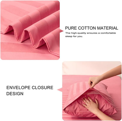 Premium Egyptian Cotton Striped Fitted Bed Sheets | Soft, Stylish and Comfortable | Multi Colours - Free Delivery