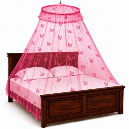 High Quality Classic Mosquito Net (Canopy Style) Printed Butterfly Material