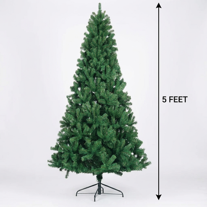 5ft Artificial Green Color Christmas Tree – Steel Stand - 2