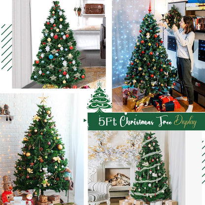 5ft Artificial Green Color Christmas Tree – Steel Stand - 5
