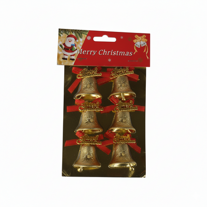 6 Bells Christmas Tree Hanging Gold Bells Ornament - 2