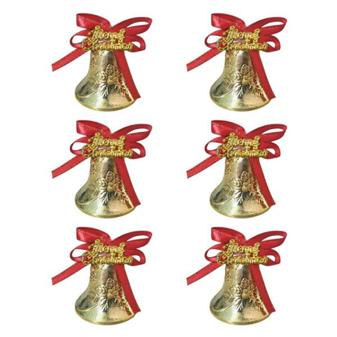 6 Bells Christmas Tree Hanging Gold Bells Ornament - 3