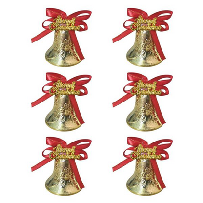 6 Bells Christmas Tree Hanging Gold Bells Ornament - 3