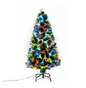 6 FT Pre-Lit Leg Base Pine Full Green Artificial Christmas Tree with Multicoloured Warm White LED Lights - 1