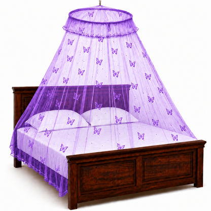 High Quality Classic Mosquito Net (Canopy Style) Printed Butterfly Material
