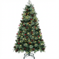 7 FT YITAHOME 7 Prelit Carolina Pine Christmas Tree with Remote, Artificial Green Hinged Christmas Tree with Mixed Tips, Pine Needles - 1