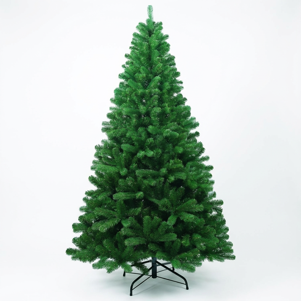 7ft Artificial Green Color Christmas Tree – Steel Stand – Christmas Decoration