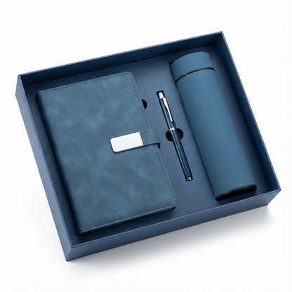 Premium Gift Set – Notebook, Pen & Smart Temperature Display Vacuum Insulated Stainless Steel Bottle