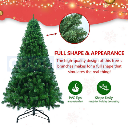 7ft Artificial Green Color Christmas Tree – Steel Stand – Christmas Decoration - 5
